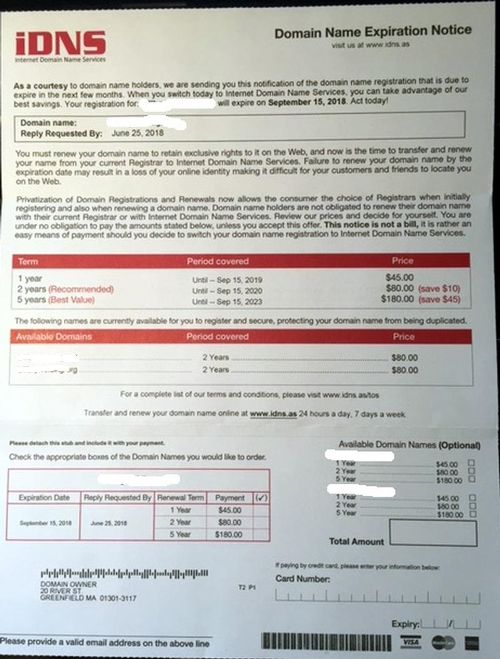 iDNS - Internet Domain Name Services Notification